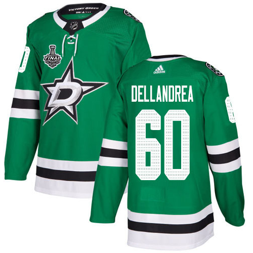 Adidas Men Dallas Stars #60 Ty Dellandrea Green Home Authentic 2020 Stanley Cup Final Stitched NHL Jersey